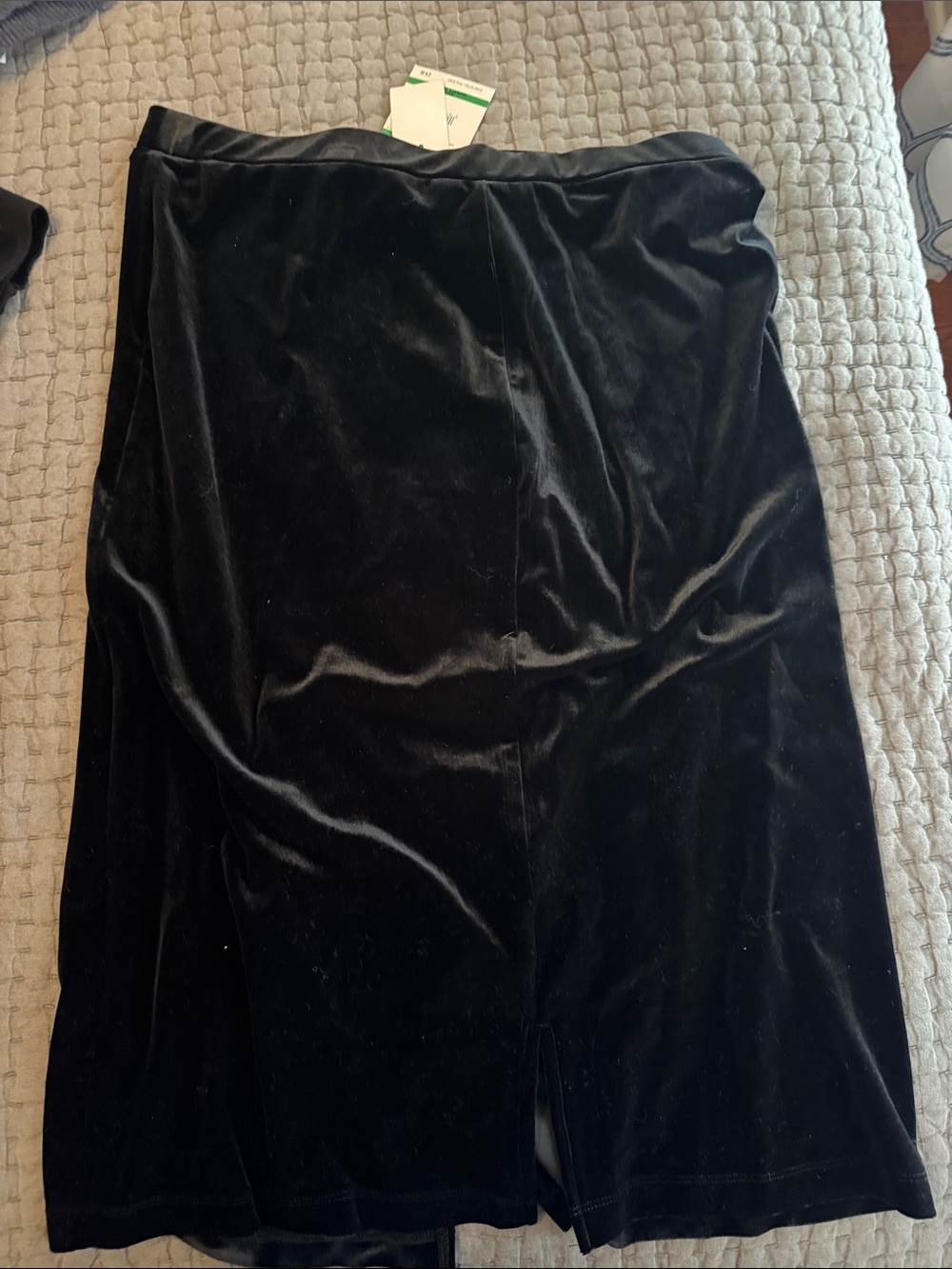 Kasper Black Velvet Pencil Skirt